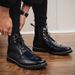 Euro Step Autumn High-top For Korean Style Mid-top Chinese Martin Boots British Brogue Carved Leather Shoes Men_vogvips.com