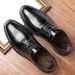 Black Men's Casual Leather Korean Style Summer Versatile British Interior Height Increasing Business Dress Groom Wedding_vogvips.com