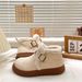 Sheepskin Snow 2025 New Winter Thickened Sole Short Boots With Fleece Anti-Slip Warm Cotton Shoes For Women_vogvips.com