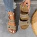 New 2025 Cool Trailer Line Large Size Slope Heel Embossed Willow Nail Slippers For Women_vogvips.com