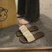 French High-end One-piece Slippers For Women's Summer Outdoor Wear, Ins New Year Flat Bottomed Beach Sandals_vogvips.com