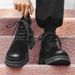Retro Tooling Boots, Locomotive Thick-soled Heightening Short Boots, Short Boots, Martin Boots._vogvips.com