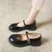 Soft-soled Small Leather Shoes, Single Shoes, Rare Shoes, Round Head, Shallow Mouth, One-word Mary Women's Shoes_vogvips.com