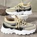 Women's Shoes Large Size Casual Shoes Flying Woven Breathable Single Shoes Thick Sole Heightening Shoes Dad Shoes_vogvips.com