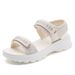 Women's Sports 2024 Summer New Thick-Soled Fairy Sandals Velcro For Wearing With Skirts, Non-Slip Beach Shoes_vogvips.com