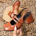 Women S Sandals Burgundy With Square Toe And Chunky Heels_vogvips.com