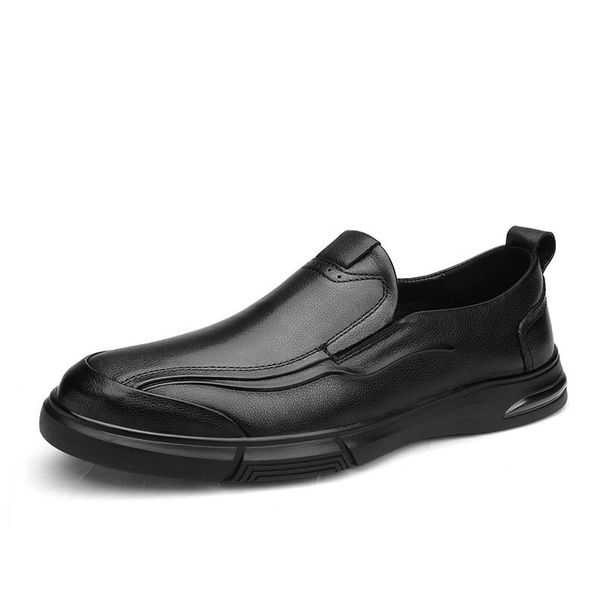 Men's Leather Shoes Autumn Business Casual Shoes, Genuine Leather, Dress Shoes With Soft Soles, Breathable, Non-Slip, Sl_vogvips.com