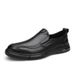 Euro Step Men's Autumn New Business Casual Shoes Genuine Leather Formal Soft Sole Breathable Non-Slip Slip-On Loafers_vogvips.com
