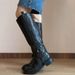 Dashing Over-the-Knee For Women Genuine Leather Knight Round Toe Chunky Heel 2025 Autumn Winter Riding Boots_vogvips.com