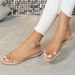 New Summer Beach Holiday Casual Open-toe Soft Flat Women's Transparent Sandals_vogvips.com