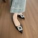 French Shallow Single Shoes Women's One-pedal Temperament Fairy Flat Shoes Rhinestone Pointed Wedding Shoes_vogvips.com