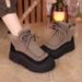 Hot-Selling Martin 2025 Winter New Thick-Soled Snow Boots With Fleece Lining, Warm Low-Cut Shoes, Comfortable Mom Cotton_vogvips.com