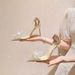 Women S High Heels Fashion Crystal Flower Transparent PU Shallow Slip On Sandals New Elegant Wedding Shoes Banquet Sexy_vogvips.com