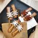 Women's Outdoor Slippers 2026 New Spring/summer Fashion Versatile Flat Slide Sandals For Beach Travel Lizard Pattern_vogvips.com