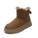 Fleece-Lined High-Top Snow Boots For Women 2025 Winter New Style Student Ins Korean Version Warm Casual Shoes Thick Sole_vogvips.com