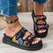 Women's Shoes Large Size Slippers For Women All Match Thick Bottom Double Buckle Solid Color Casual Sandals_vogvips.com