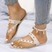 2026 New European American Style Rivet Flat Toe-Clip Sandals For Women, Fashionable And Versatile Beach Shoes, Foreign_vogvips.com