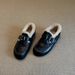 Genuine Leather Version ~ Fleece-Lined For Women, Winter New Retro Belt Buckle Furry Sho, Slip-On Warm_vogvips.com