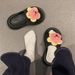 Women's Flat Sandals Summer Cute Comfy Versatile Milk Color Slides For Ladies Indoor Outdoor Wear Youthful Sweet Style_vogvips.com