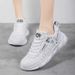 Large 42 Women's Spring New Mesh Breathable Casual Sports Soft Sole Comfortable Travel Running Shoes Trend 84E_vogvips.com