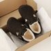 All-Inclusive Soft Cotton Autumn 2024 New Fashion Boken Women's Fleece-Lined Shoes Thick Bottom Lazy Slip-On_vogvips.com