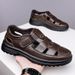 Plus-size Summer New Men's Hollow Breathable Casual Clogs, Non-slip Dad Sandals, Available For Wholesale_vogvips.com