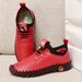 Hand-Sewn Soft-Soled Casual Women's Shoes For Moms, Cow Tendon Sole, Breathable Leather, For Women Aged 40 To 50, Shock-_vogvips.com