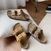 26SS Shoes Summer Cowhide New BK Genuine Leather Cork Thick Sole Sandals Men's One-Strap Slippers Women's_vogvips.com