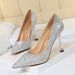 Elegant Women's High Heel Pointed Toe Party Shoes - Glittery & Stylish For Evening Events, Weddings & Night Out - Sizes 34-40 Sexy Nightclub Slimming_vogvips.com