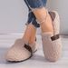 Women's Slip-On Winter Booties - Plush Faux Fur Lined House Shoes With Memory Foam (White/Brown/Black)_vogvips.com
