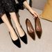 Maillard Single Shoes Women's Thick Heel Retro One-pedal Work Shoes Commuting Shallow Beanie Shoes_vogvips.com