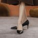 Size 32-45 Genuine Leather 2026 New French Pointed-toe High-heeled Shoes, Black, Elegant Work, Wide-foot Stiletto Single_vogvips.com