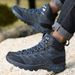 Outdoor Hiking Shoes Men Shoes Mid-top Wear-resistant Anti-slip Comfortable Men Shoes Flat Lace-up Casual Sports Shoes Men_vogvips.com