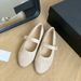 2025 French Small Fragrant Style New Button Ballet Flat Bottom Bow, Mary Jane Single Shoes With Shallow Mouth_vogvips.com