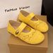 Thick-soled Inner Height-increasing Single Shoes Women's Woven One-pedal Velcro Mary Jane Shoes With Skirts Casual Shoes_vogvips.com