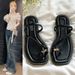 Flat-bottomed French-style Slip-on Sandals, Fairy Shoes Outdoor Wear, Versatile New Style For Summer Vacations And Beach_vogvips.com