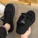 Men's Fashion Skate Shoes Thick Sole Platform Anti-Slip Sneakers Korean Style All-Match Black Comfort Lace-up_vogvips.com