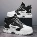 European Warm Series Winter New Leather Patchwork Sports High-top Lace-up Round-toe Martin Boots Casual Men's Shoes_vogvips.com