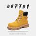 Martin Boots Thick-soled Heightening Tooling Retro Short Boots Outdoor Mountaineering Boots Wear-resistant Rhubarb Boots_vogvips.com