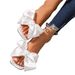 Cross-border Foreign Trade Versatile Slip-on Flat For Women, 2026 New Model, Solid Color Bowknot Fashion Beach Sandals_vogvips.com