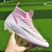 High-Top Soccer Cleats For Men & Women - Durable Synthetic Leather Upper With Anti-Slip Rubber Outsole For Indoor/Outdoor Football Training & Matches_vogvips.com