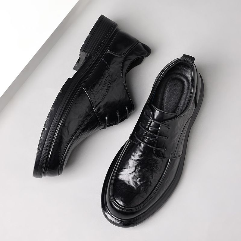 Unbeatable Quality Leather New 2025 Business Formal Lace Up Style Casual Versatile Groom's Wedding Men's Shoes_vogvips.com