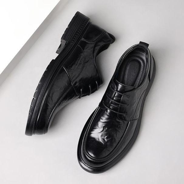 Unbeatable Quality Leather New 2025 Business Formal Lace Up Style Casual Versatile Groom's Wedding Men's Shoes_vogvips.com