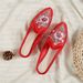 Slippers, Shoes, Cow Tendon Soles, Flat Bottomed Mesh Embroidered Floral Fabric Slippers, Casual Women's Sandals_vogvips.com