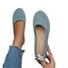 Large Size 2024 Spring New Flat Bottomed Round Toe Hoodie Shallow Mouth Mom's Knitted Fashionable Versatile Shoes_vogvips.com
