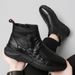 European Warm Series Martin High-top 2025 New Autumn Winter Fleece-lined Cotton British Mid-top Leather Shoes Men's Short Boots_vogvips.com