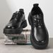 Autumn 2024 New Men's Business Waterproof Black Leather Chef Men Korean Style Versatile Thick Sole Work Shoes_vogvips.com