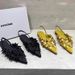 Women's Fashion Sandals Summer Pointed Toe Stiletto Heel Low Heel Satin Ribbon High Heels_vogvips.com