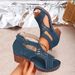 Wholesale 2026 Foreign Trade Summer Women's High-heeled Sandals Cross-border Large Size Fish Mouth Thick Heel Outer Wear Hollow High-heeled Sandals_vogvips.com