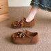 2025 Vintage Flat Beaded For Women Autumn New Fashion Versatile Casual Slip-On Round Toe Small Single Shoes_vogvips.com